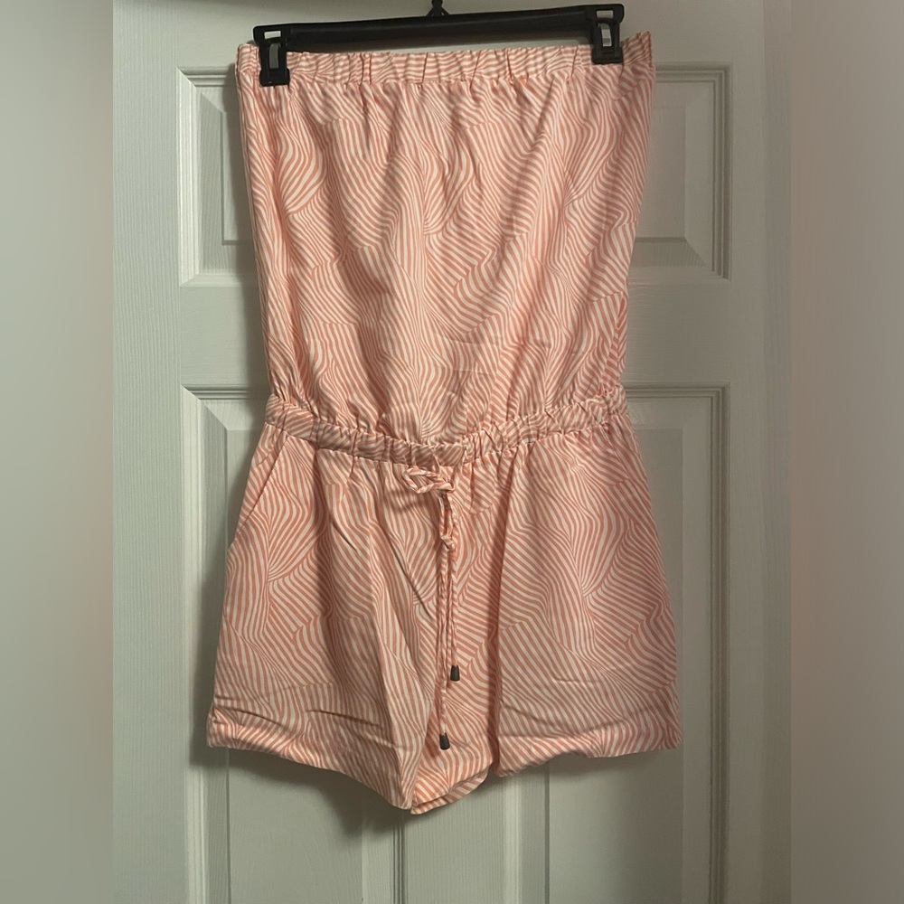 Splendid Peach Tube-Top Romper-Sz L